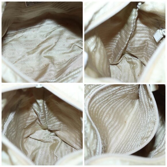 PRADA Hand Bag Nylon Beige Auth - Picture 16 of 16